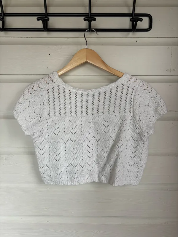 Short sleeve cardigan White - Image 2