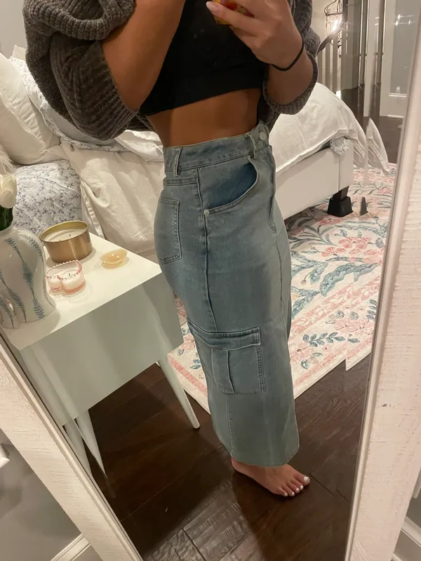 Edit By Nine Long Jean Skirt - Image 3