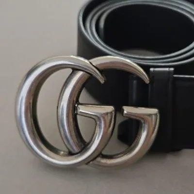 Gucci Black leather GG Belt With Dust Bag 90:36 - Image 2