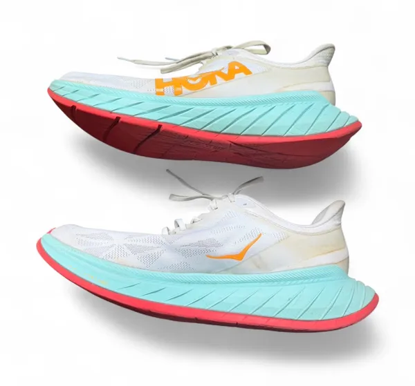 HOKA One One Carbon X 2 Men’s 12.5D Running Shoes White Orange Carbon Plate Road - Image 7