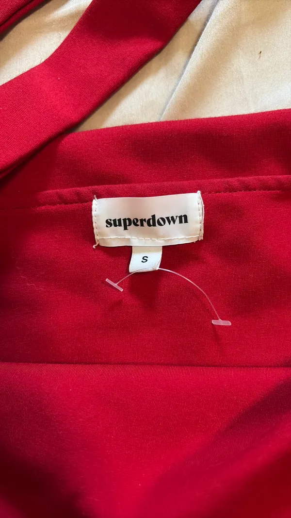 superdown Red Off Shoulder Bodysuit - Image 2