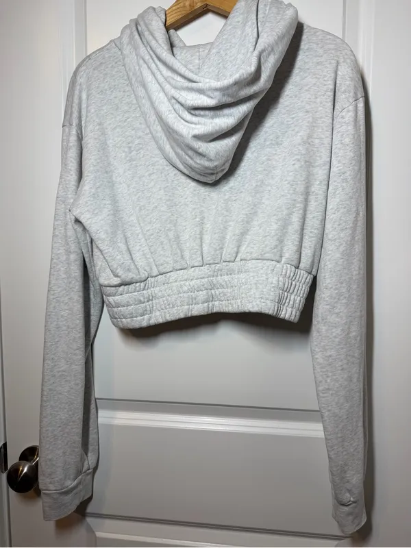 Talentless Women’s Boxing Hoodie in Ash Heather Grey - Image 7