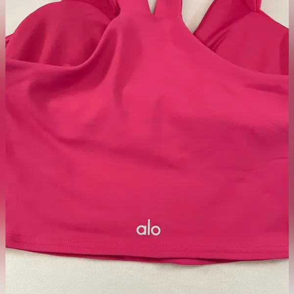 ALO Airbrush Real Bra Tank Top Pink Size XS - Image 5