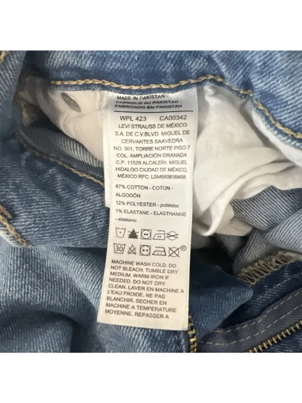 Levi Strauss Signature Sz 8 Heritage High Rise Loose Straight Jeans Light Wash - Image 8