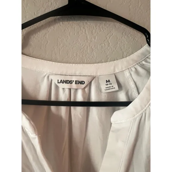 Lands End Womens Elbow Sleeve Lightweight Blouse - Image 5