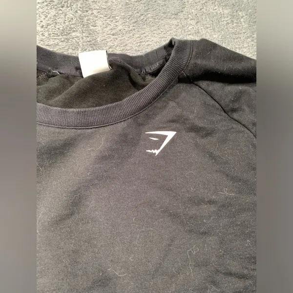 Gymshark black cropped long sleeve top XL - Image 2