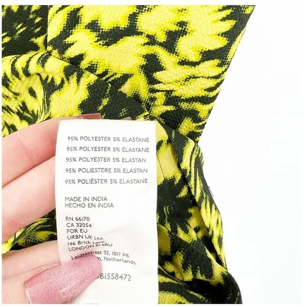 NEW Urban Outfitters‎ Camille Floral Pleated Mini Dress Women's Size S 90s - Image 6