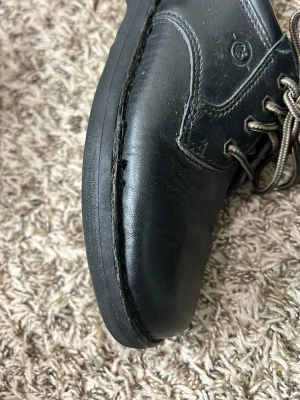 Born Black Leather Oxford Derby-style lace-up shoes Sz 8 - Image 6
