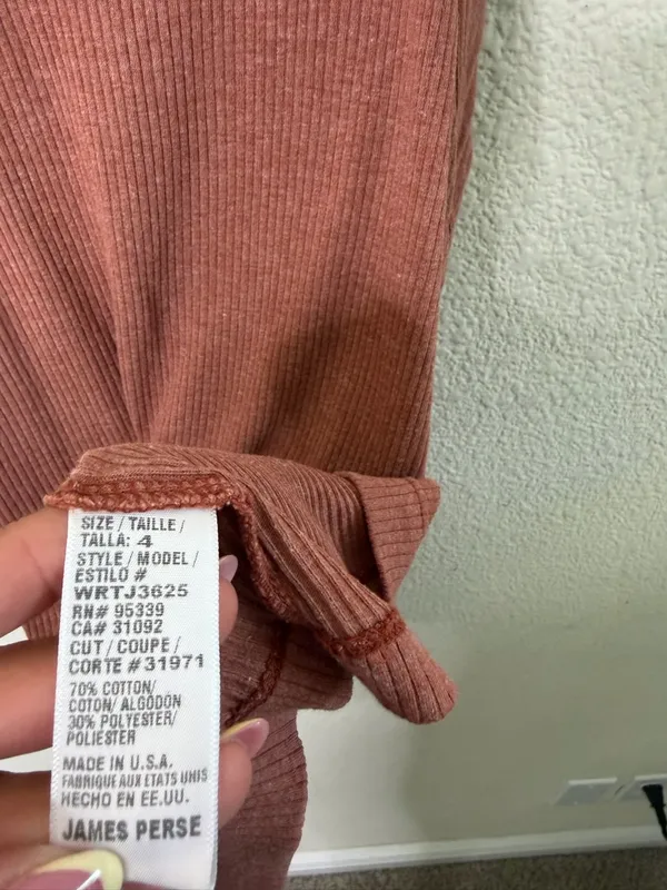 James Perse Sunset Ribbed‎ Tank High Neck Womens Size 5 / US XXL - Image 5