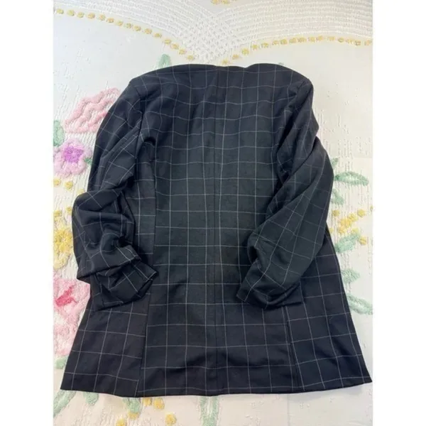 BBJ Los Angeles Women's Black Grid Pattern Blazer XL‎ - Image 12