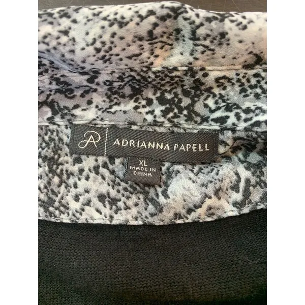 Adrianna‎ Papell Layered Sweater Shirt Tunic Top Women XL Office Church Career - Image 4