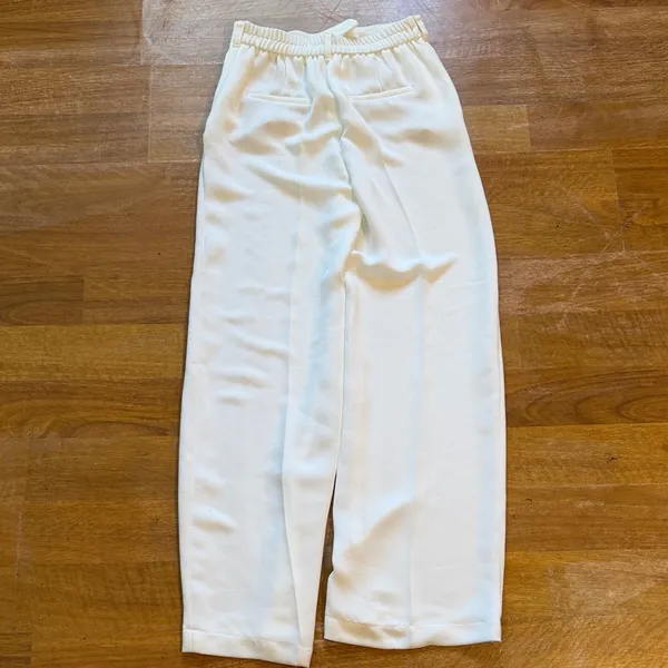 Zara Cream Elastic Waist Pants - Image 3