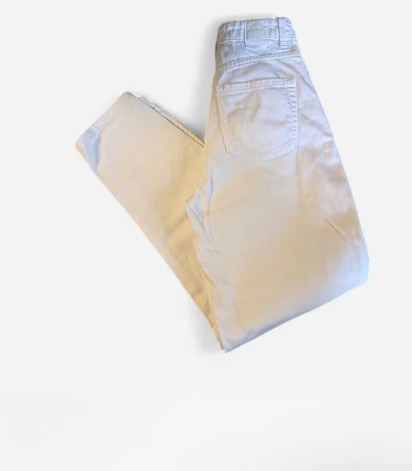 ZARA White High-Waisted Mom Fit Jeans - Size US 2 (EUR 34) - Bright White Denim - Image 2