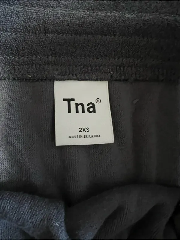 TNA Aritzia Crest Terry Cloth Pull On Mini Dark Gray Athleisure‎ Skirt - Image 5
