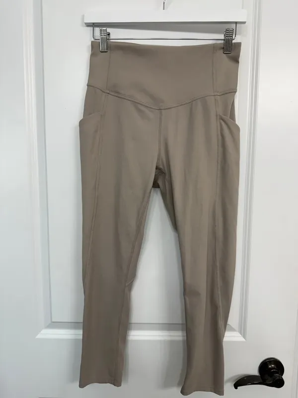 Danskin Taupe High Rise Pocket 7/8 Workout Leggings M - Image 3