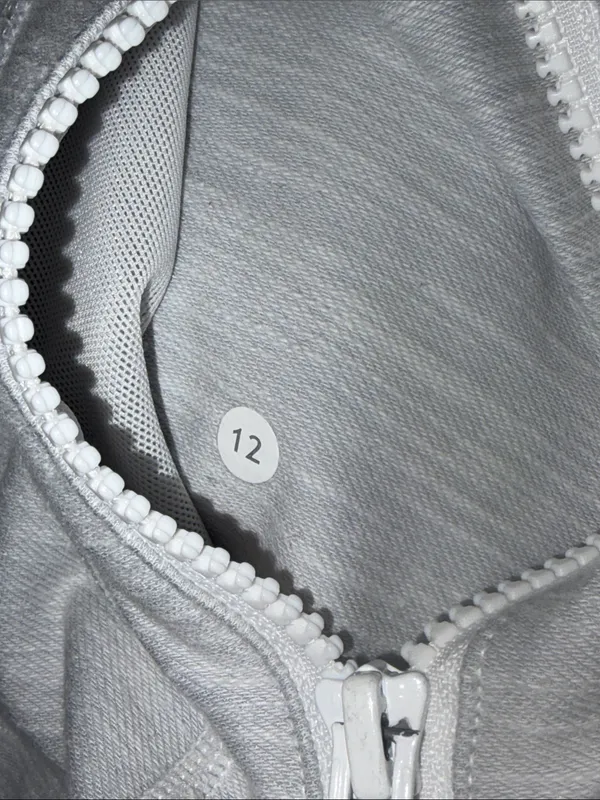 Lululemon Define Jacket Space Ice Grey Dye Size 12 Barely Worn - Image 6