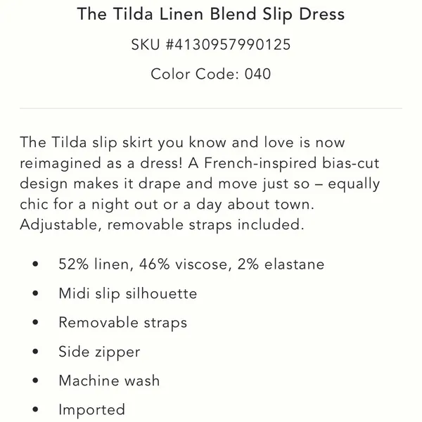 Anthropologie The Tilda Linen Blend Slip Dress - Image 5