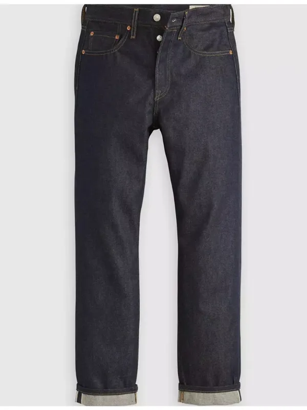 New Levi's Premium 28x30 501 Original Selvedge Women's Jeans Line Up Dark Wash - Image 5