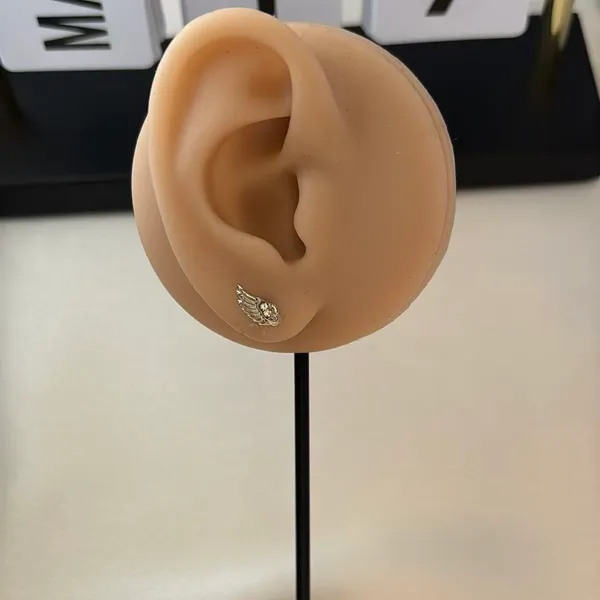 Small Angel Wings Stud Earrings for Men Women Streetwear Punk Hip Hop Unisex Style - Image 6
