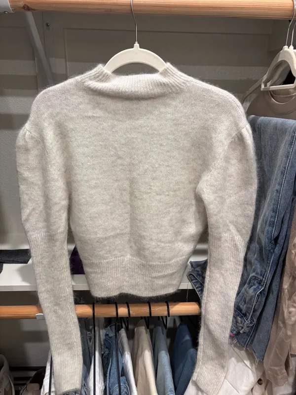 Madewell Sweater Knit XXS Pullover Cream Puff Sleeve - Image 3