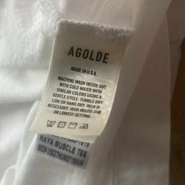 AGOLDE Raya Muscle Cotton-Jersey T-Shirt White - Image 13
