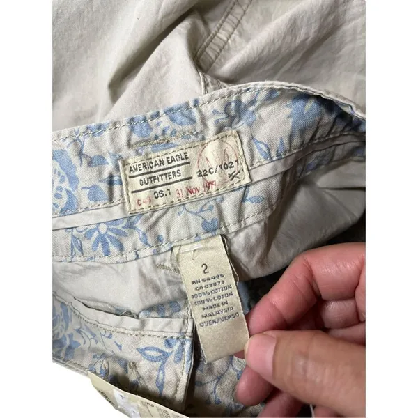 American Eagle Y2K Beach Cargo Tan Skirt Size‎ 2 NWT - Image 8