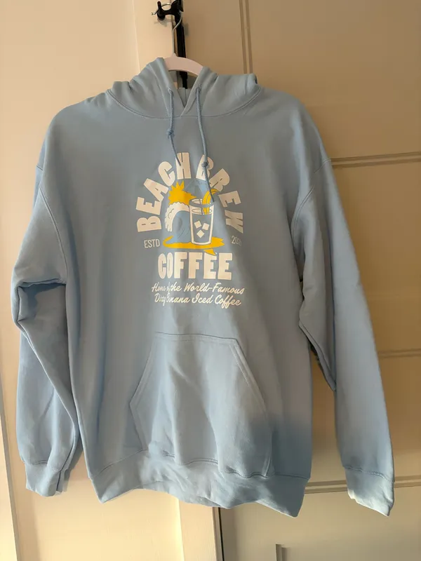 Beach Brew Coffee Hoodie Blue - Image 2