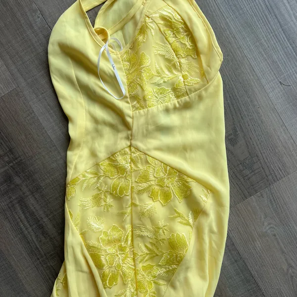 Lulus Julissa Light Yellow Embroidered Tie-Back Maxi Dress - Image 9