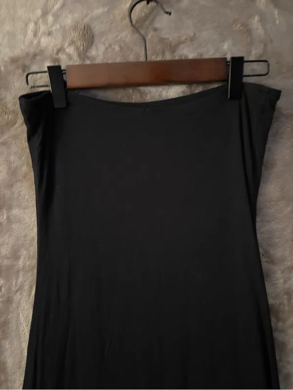 Women’s Classic Black Tube Strapless Maxi Dress Size PS - Image 3