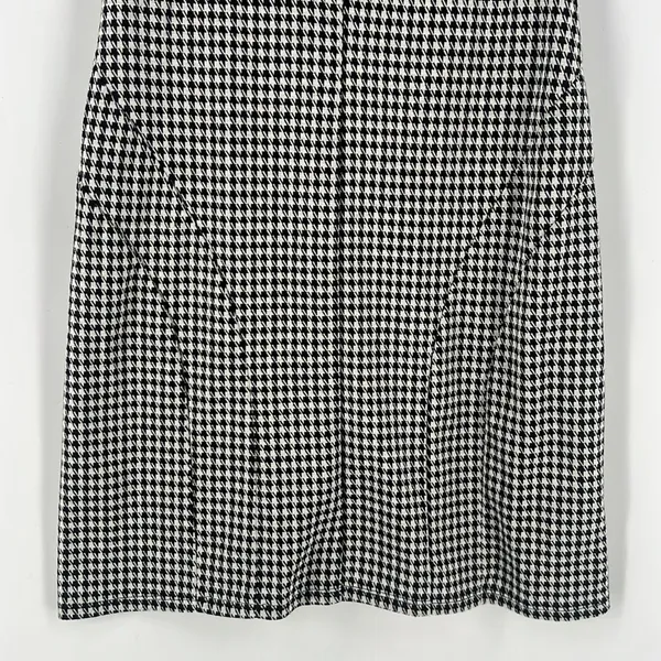 Merona Womens Size M Houndstooth Print Stretch‎ Cap Sleeve Sheath Dress - Image 5