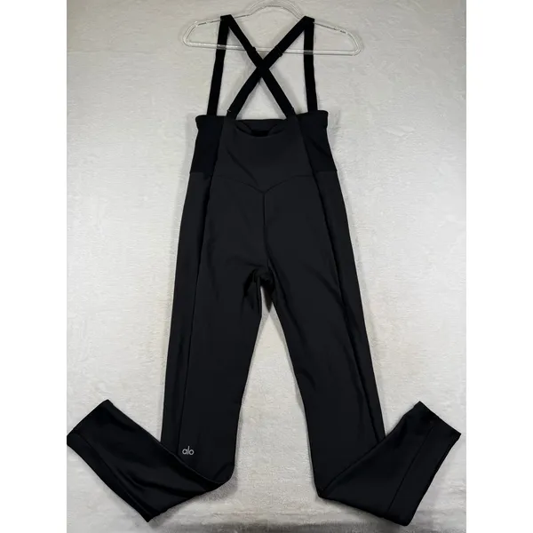 Alo Yoga Womens Black High-Waist Airlift Ski Bib Leggings Size L - Image 7