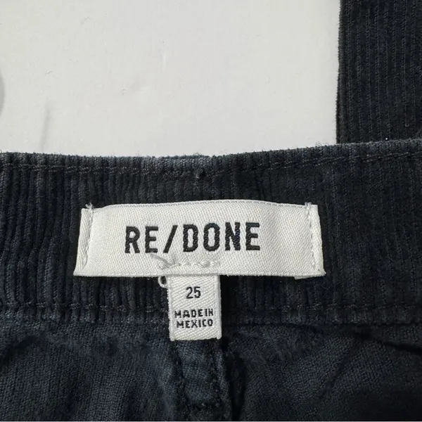 Re/Done 70's Loose Flare Washed Black Size 25 Flaw - Image 4