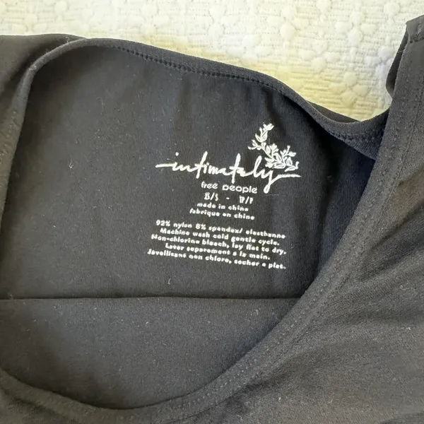 Free People Black Cropped Tee - Image 2