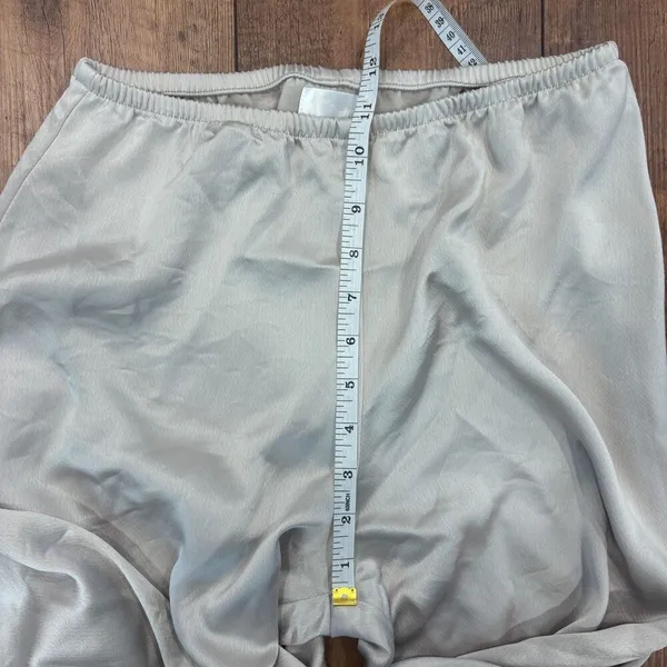 LESET Women's Barb Wide Leg Pant Watercress Silky Gray Size S Minimalist FLAWED - Image 12