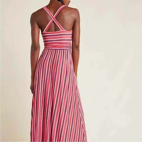 Anthropologie Maeve Gabriela Sleeveless Faux Wrap Ruffle Maxi Dress NWT Small - Image 2