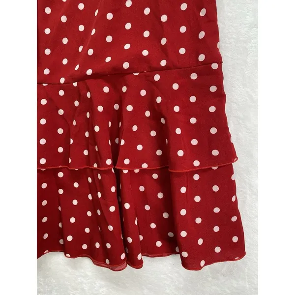 NWT Emery Rose Women's Dress Size Small Red‎ White Polka Dot Sleeveless Shift - Image 2