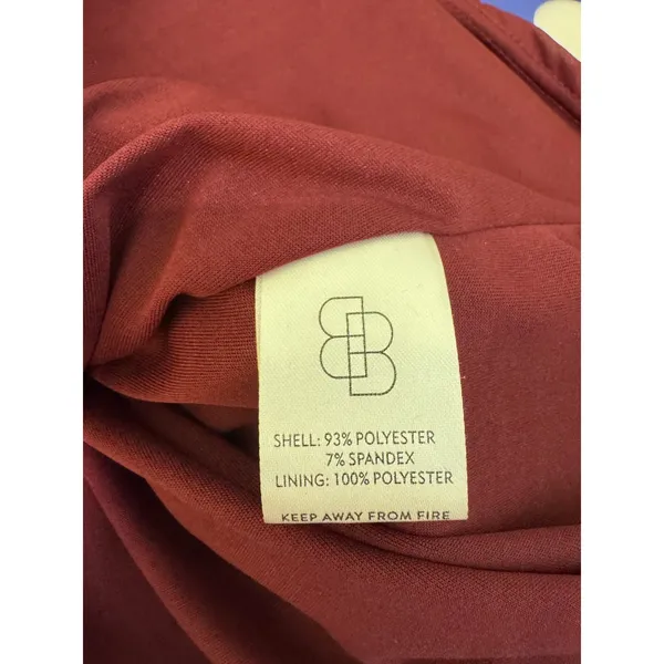 Baltic Born Velvet Maxi Dress Women Size L Burgundy V Neck Long Sleeve Formal - Image 7