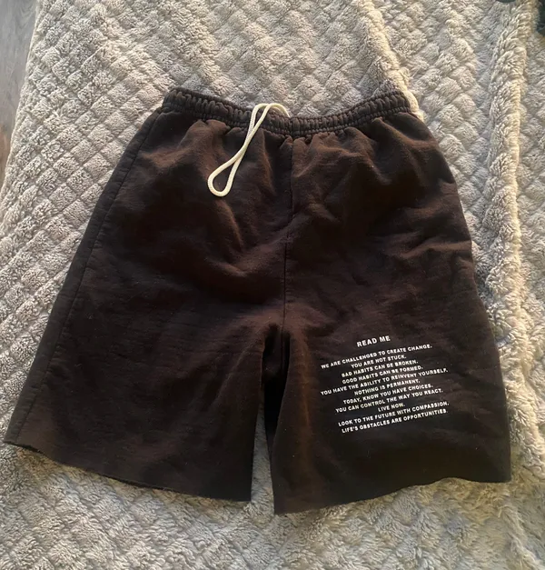 Black Capri Read Me Sweatpants - Image 2
