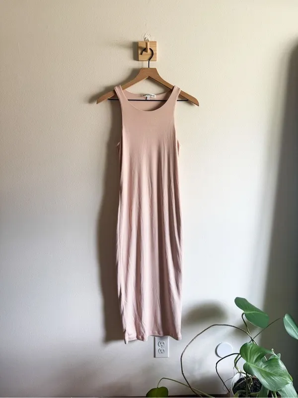 Good American Micro Rib Midi Dress Size M - Image 2
