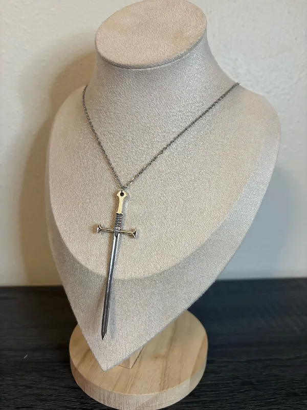Handmade Silver Sword Necklace - Image 4