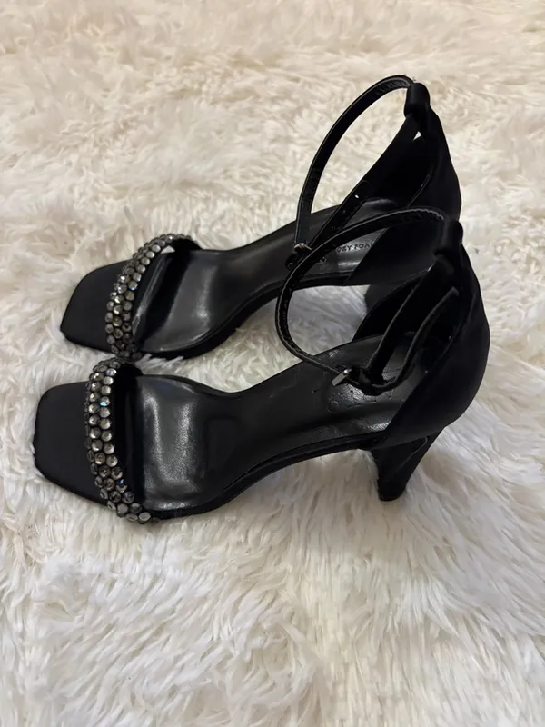 Apt. 9 Black Crystal-Embellished Ankle Strap Heels - Women - Image 3