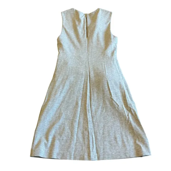 Ted Baker London Evalina Tie Front Dress Grey Stretch Sleeveless Size 4 Women's - Image 7