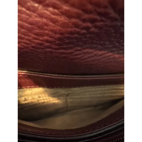 Michael Kors Crossbody Shoulder Bag Leather Burgundy Chain Strap 9x7‎ - Image 16