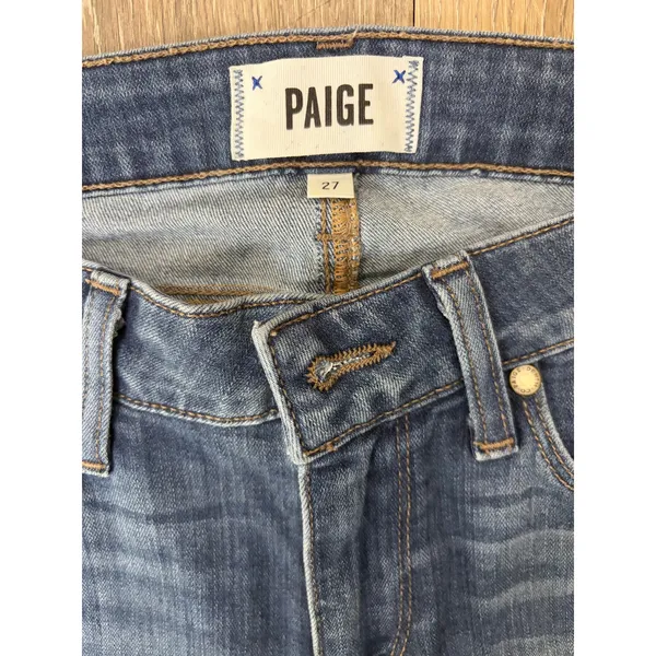 PAIGE Skinny Jeans Women’s 27 Blue Distressed Mid Rise Stretch Denim Ankle - Image 7