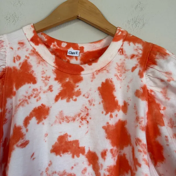 NWOT Clare V Tie Dye Puff Sleeve Sweatshirt - Image 6