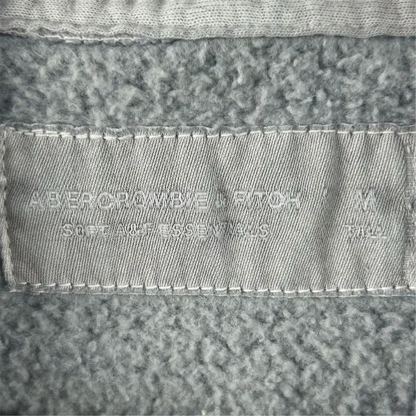 Abercrombie & Fitch Men's Blue Gray Pullover Hoodie‎ Size M Tall - Image 5
