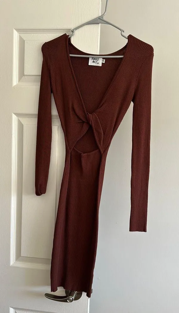 Brown Bodycon Dress - Image 2