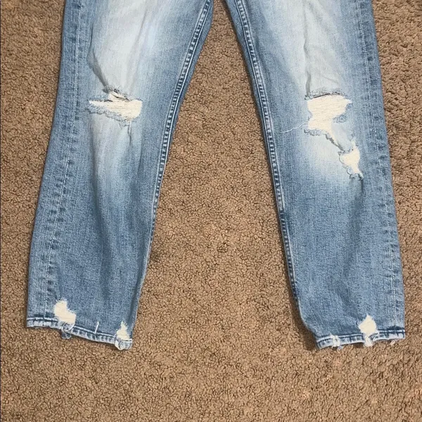 Mother Superior Tomcat Distressed High Rise Jeans The‎ Confession Light Blue 28 - Image 7