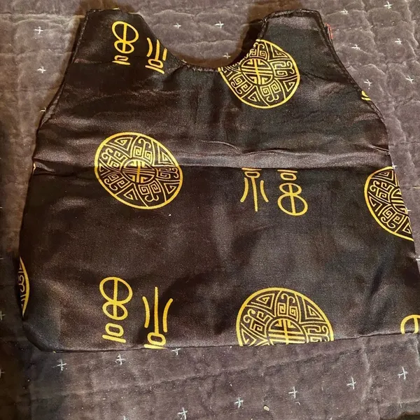 Chinese Style Satin Fold over Blouse Clutch - Image 6