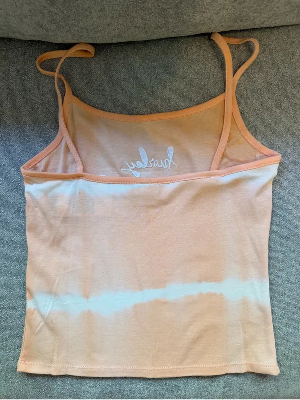 NWT Hurley Tie Dye Crop Tank Top Peach White Size Small $33 - Image 5